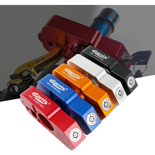 Motorcycle Grip Lock CNC Security Safety Locks Handlebar Handset Brake Lever Disc Locking Fit Scooter ATV Anti-theft Motor Lock