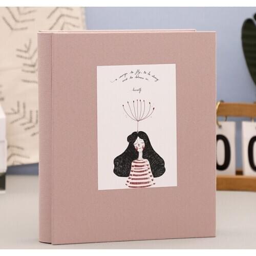 Canvas Cover Photo Album 6 Inch 200 Pockets Photo Book Cloth Title Page Heat Transfer Pictures Decoration Children Photo Album