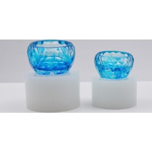 Crystal Epoxy Necklace Pendant Silicone Bowl Cup Mold Gypsum Fragrance Bowl Small Flower Pot Mould