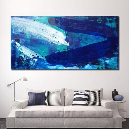 JQHYART Paintings On Canvas Abstract The Waves Home Decor Living Room Modern Canvas Print Picture Wall Art No Frame Painting