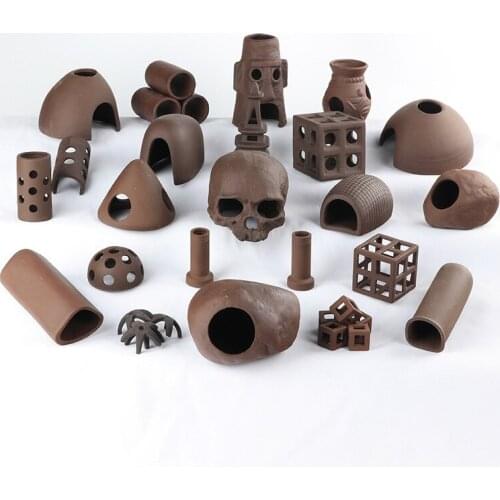 Fish Shrimps Spawn Live Hideaway Ceramic Fish Tank Cave Breeding Shelter Aquarium Decoration Landscaping