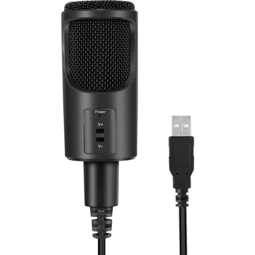 Computer Desktop USB Condenser Microphone Conference Video Voice Wired Recording Mic K Song Noise Reduction Equipment