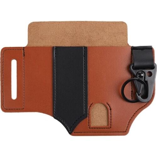 Leather Sheath For Leatherman Multitool Sheath EDC Pocket Organizer With Key Holder For Belt Flashlight Outdoor Camping Tool Bag