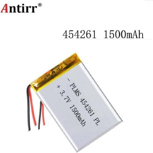 3.7V 1500mAh 454261 Lithium Polymer Li-Po li ion Rechargeable Battery cells For Mp3 MP4 MP5 GPS PSP mobile bluetooth
