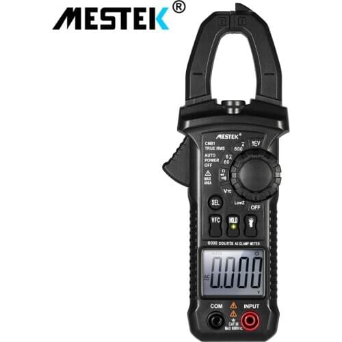 MESTEK LCD Digital Clamp Meter Multimeter AC/DC Voltage AC Current Continuity Tester Frequency Measurement Tester