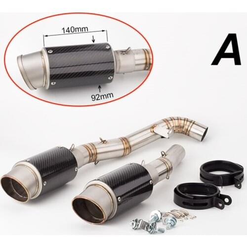 Motorcycle Modified Muffler Z1000 Stainless Steel Exhaust Pipe 2007 2008 2009 Z1000 Middle Section