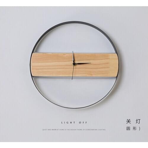 Clock wall light Post modern Simple Creative Personality Bedroom Bedside lamp Wall lamp Aisle Corridor Living room Model room