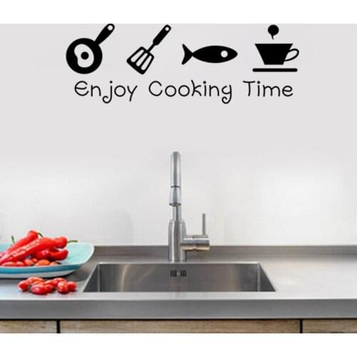 Enjoy Cooking Time Kitchen Wall Stickers Decals Home Decor Decoration Wall Art Poster 3486