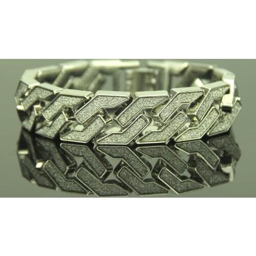 Trendy Star Flash Pink Mens Geometric Bracelet Popular Hand Decoration Hip Hop Accessories Cuba Chain Gold Onion Pink Bracelet