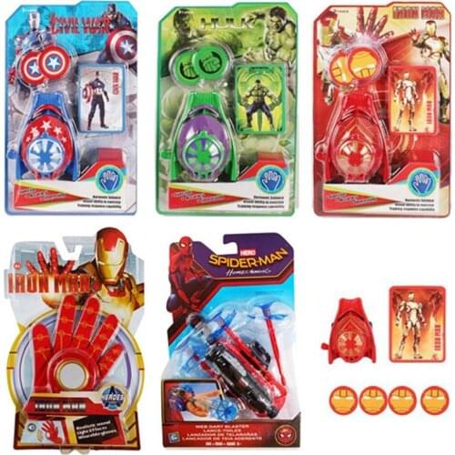 New Marvel Figures Toy Spider man Wrist Launchers Ironman Glove Toys for Childrdren Gift