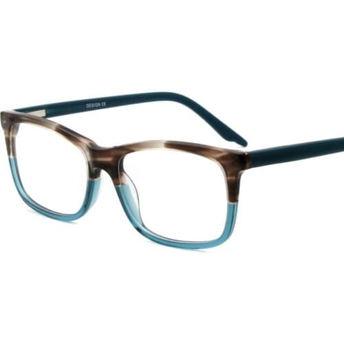 New Fashion Italy Design Glasses For Women Men Blue Brown Acetate Optical Frame Eyeglasses Eyewear CMG7097