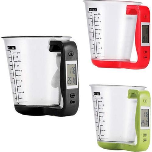 New Kitchen Measuring Cup Digital Electronic Scale With LCD Display Multifunctional Temperature Liquid Measurement Cups Dropship