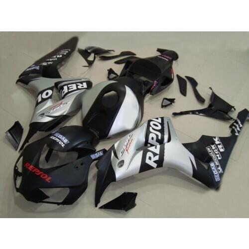 Motorcycle Fairings For (hd) CBR1000RR CBR1000 CBR 1000 2006 2007 06 07 ABS Plastic Injection Fairing Bodywork Kit Silver black