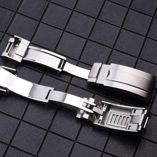 Watch Band Buckle for Rolex Watch Buckle Daytona Green Water Ghost Yacht 16mm Men Stainless Steel Clasp Fine-tuning Pull Button
