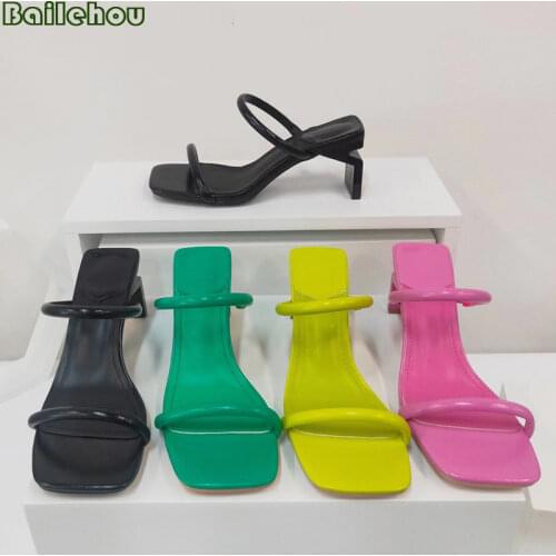 Women Sandals Fashion Outside High Heels Women Pumps 2021 Flip-Flops Women Summer Shoes For Women Footwear High-Heeled