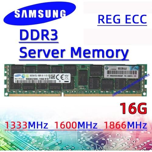 Samsung Server Memory REG ECC ddr3 16GB 8GB 4GB 32GB 1333MHz 1600MHz 1866MHz RAM PC3 4g 8g 16g 32g 10600R 12800R 14900R