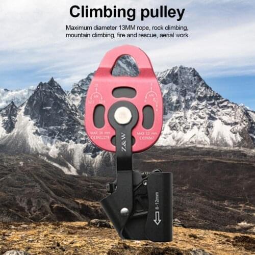 Rock Climbing Pulley Single Swivel Rope Mountaineering Expedition Lifter Moving Pulley For Outdoor Survival Tool Rescue