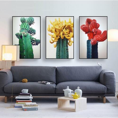 Nordic Simple Cactus Plant Canvas Painting Posters And Prints Wall Art Decorative Picture Decoration For Living Room Home Decor