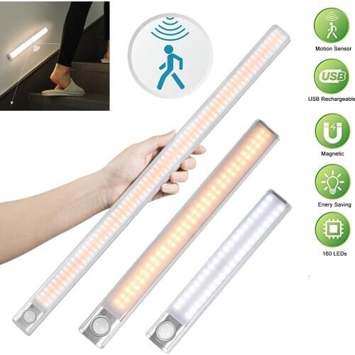 Modern Wall Lamp With Motion Sensor Wireless Rechargeable USB Led Wall Light For Home Stair Bedroom Bed Headboard Bathroom
