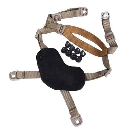 Outdoor Sports Tactical Helmet Suspension Strap Set 4-point Helmet Lining with Suspension System for Tactical Hunting