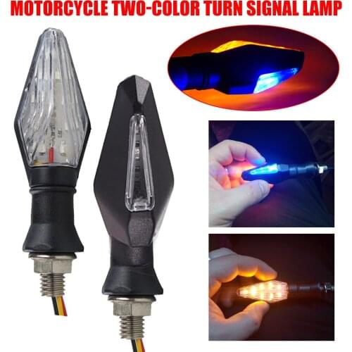 2 Pcs 12V 8W Universal Motorcycle Turn Signal Light Double-sided Lighting Super Bright LED Bulbs Light For Motorbike Off Road