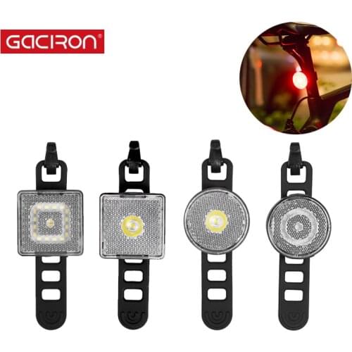 Gaciron USB Rechargeable Warning Front Light Waterproof MTB Bike Light Smart Safety Bicycle Rear LED Light Cycling Helmet Light