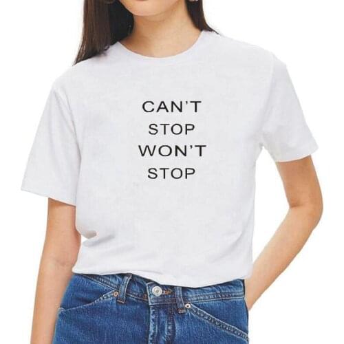 Fashion Funny T Shirts Women Summer Short Sleeve Cotton O-neck Tee Shirt Femme White Printed Women Tshirt Dropshipping