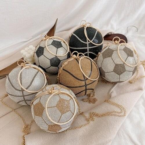 Women Basketball Football Handbag Evening Party Bridal Clutch Bag Prom Wedding LX9F