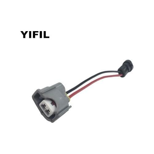 1/5/10sets/lot 2 Pin Male To 2 Pin Female Top Slot Fuel Injector Connector With Wire Pigtail For Subaru Mazda Honda Nissan