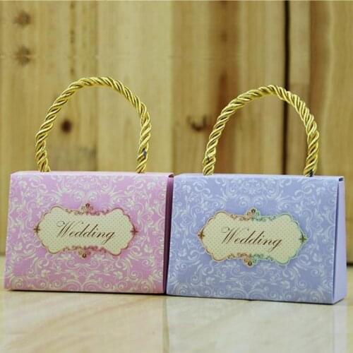 100pcs Kraft Paper Portable Flower Candy Boxes Chocolate Gift Package Bag Diy Handbag For Valentines Day Wedding Party Supplie
