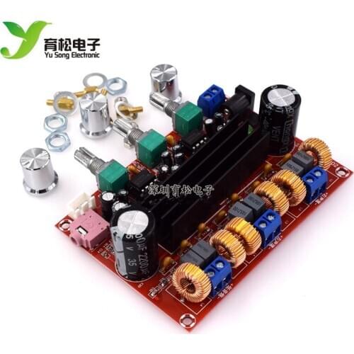 2.1 channel digital power amplifier board 12V-24V wide voltage TPA3116D2 2*50W+100W