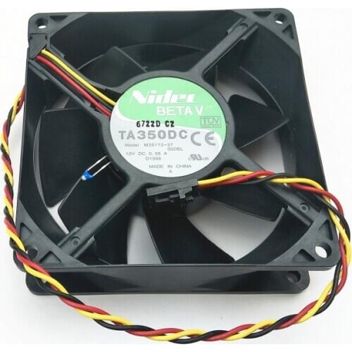 Nidec M35172-57 DC 12V 0.55A 90x90x32mm 3-wire Server Cooling Fan