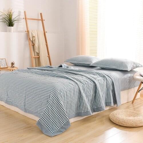 4/6Pcs Thin Quilt Summer Lightweight Comforter,100%Cotton Machine Washable,Soft Comfy Breathable for Summer Bed Sheet Pillowcase