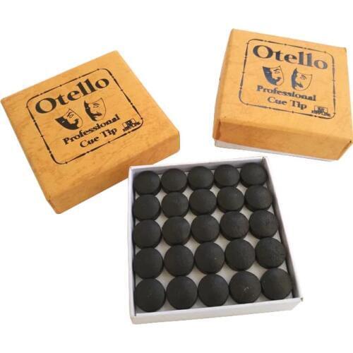 50pcs/lot New Brand Otello Brown Billiards Pool cue tips 13mm Water Buffalo Professional cue tip Billiard accessories
