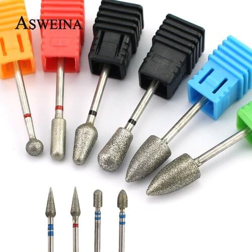 1pcs Diamond Nail Drill Bit Electric Manicure Files Rotary Milling Cutter Pedicure Machine Accessories Cuticle Clean Tools