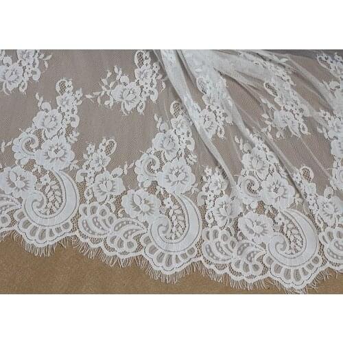 GLace 3M/Lot African Lace Clothing Fabric for Dress Wedding DIY Craft Accessoriec Eyelash Fabric Lace TX614