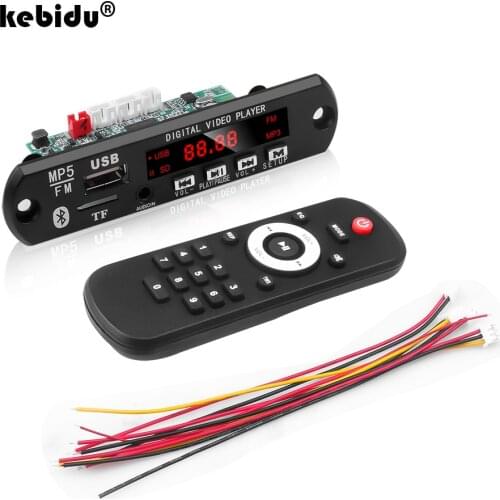 Bluetooth 5.0 Hands-free MP3 Player Decoder Board Car FM Radio Module Receiver 2 in 1 Audio MP5 HD Digital Video Player Decoder