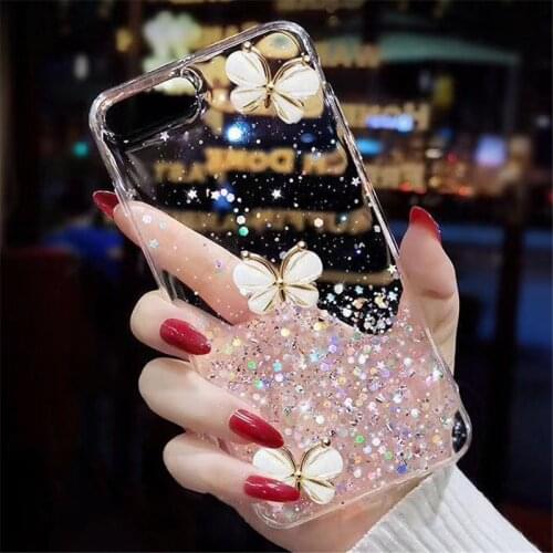 Crystal butterfly Glitter Case Redmi K20 Pro K30 8A 7A 6A 5A S2 4X For xiaomi mi MIX 3 2S Max 2 5X 6X For Xiaomi Mi 9T MI 8 Cove