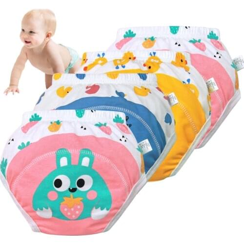 Baby Diapers Reusable Nappies Cloth Diaper Washable Infants Children Baby Cotton Training Pants Boy and Girl Panties Nappy