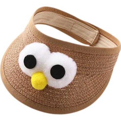 Childrens Hats Empty Top Beach Sun Hat Wide Brim Visor Hat Beach Outdoor Summer Cap UV Protection