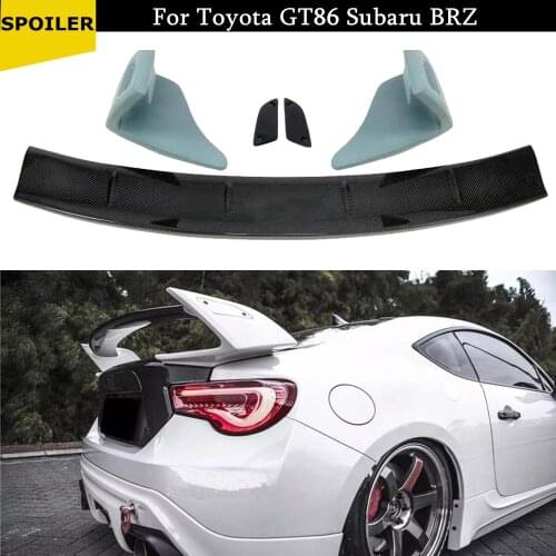 For GT86/ BRZ Spoilers For Toyota GT86 Subaru BRZ Carbon Fiber + FRP Trunk Spoiler high quality Sports wing lip