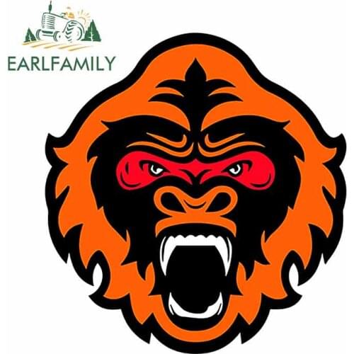 EARLFAMILY 13cm x 12.6cm For Orangutan Motorcycle Car Stickers Vinyl Material Decal DIY Waterproof Suitable For VAN RV Decor