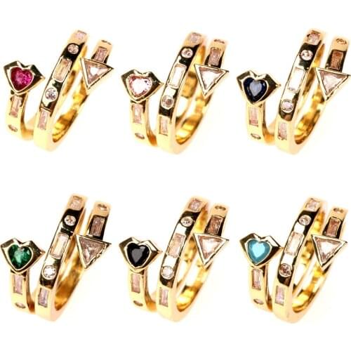 EYIKA New Fashion Twisted Eros Arrow Mix Color Zircon Adjustable Finger Rings for Women Unique Design Luxury Crystal Jewelry