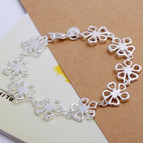 H169 Silver Color 925 Jewelry Popular Bracelet For Women Free Shipping Fashion Jewelry Flower Bracelet /bhcajyja Aviajmpa