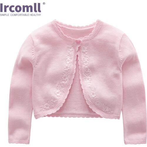 Ircomll Newest Baby Girls Knitted Sweater Jacket Fashion lovely Shrug Short Cardigan for Bridesmaids Air conditioning Shirt