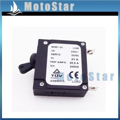 Circuit Breaker 23A In BSB1-30 230V 2000A Chinese Generator 28.8A Trip Amps HERTZ 50/60