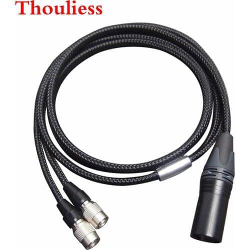 Thouliess Free Shipping HIFI 4-pin XLR Balanced Headphone Headset Upgrade Cable for Mr Speakers Ether Alpha Dog Earphones
