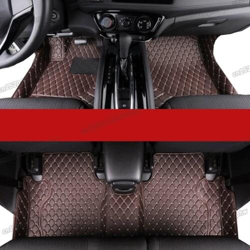 Lsrtw2017 leather car floor mats for honda hr-v 2015 2016 2017 2018 2019 2020 accessories cover rug carpet vezel auto hrv foot