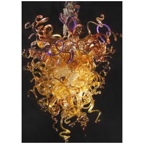 Beautiful Luxurious Modern Flower Chandelier Hand Blown Murano Glass Romantic Pendant Lamps for Bar