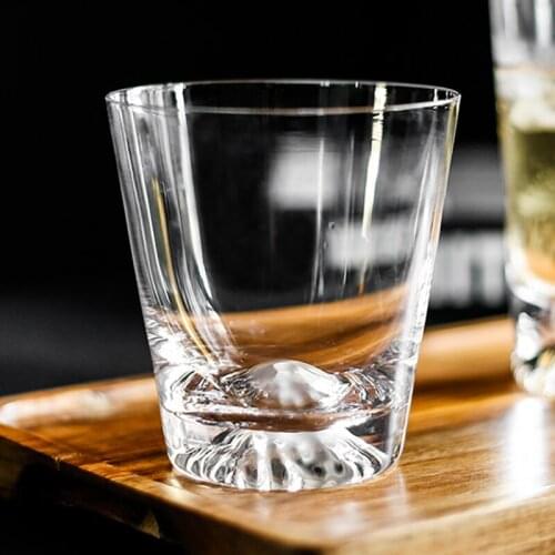 Creative Japanese Mt. Fuji Crystal Glass Handmade Heat-resistant Whiskey Cup Tea Cup Cold Drink Cup